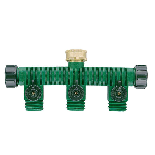 Product image of Orbit Irrigation Plastic 5-Way Manifold w/3 Shut-Offs 62009