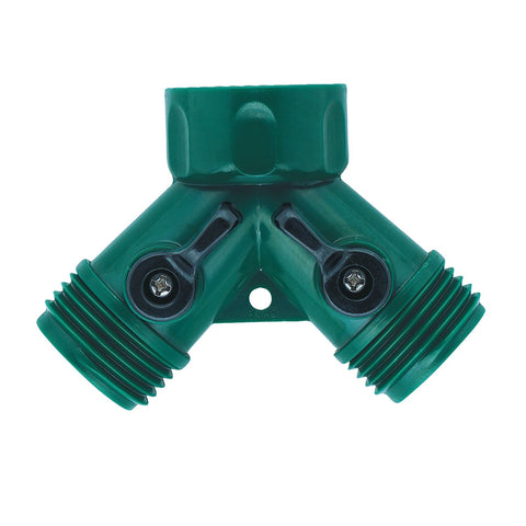 Product image of Orbit Irrigation Plastic 2-Way Shut-Off Hose Y Adapter 58085