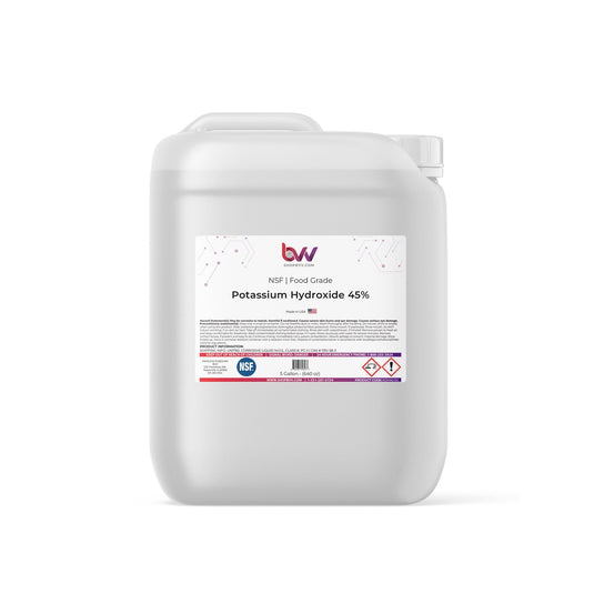 Liquid Potassium Hydroxide 45% - NSF Food Grade (KOH)