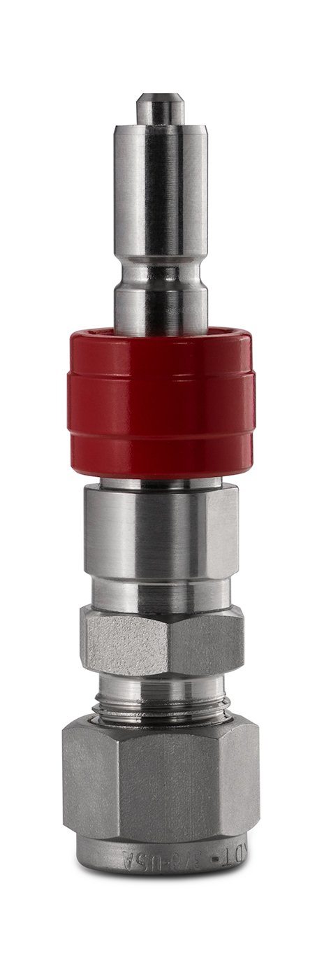 Quick disconnect fractional tube fitting stem