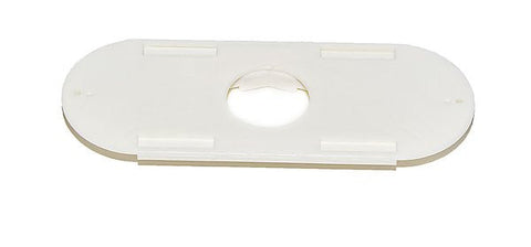 Plastic Porter-style bee escape for inner cover, clears bees at harvest.
