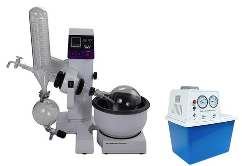 2L Electric Rotary Evaporator Kit with BVV Water Circulation Vacuum Pump