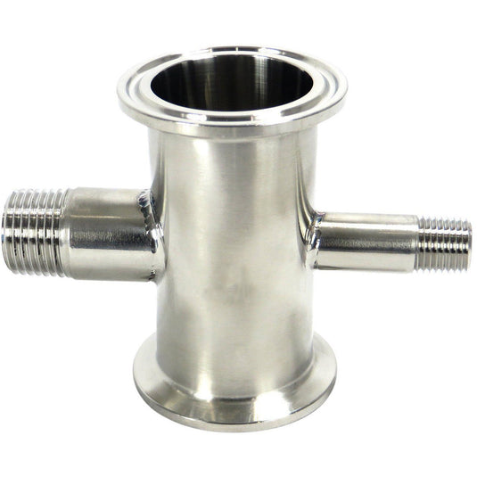 1.5" Tri-clamp Spool x 3" Length x 1/2" Male NPT x 1/4" Male NPT