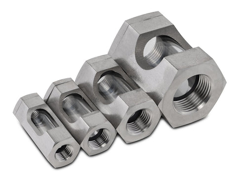 Compact in-line sight glass, female NPT stainless steel