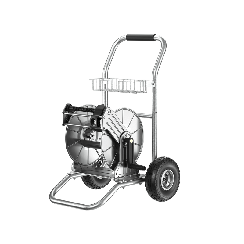 Load image into Gallery viewer, Garden Hose Reel Cart-2 Wheels-Stainless Steel-Heavy Duty
