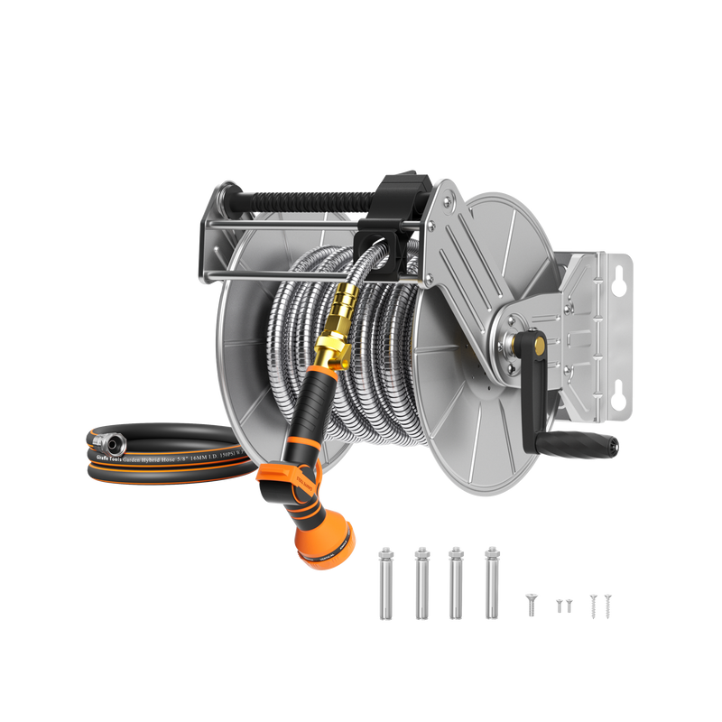 Load image into Gallery viewer, Wall Mounted Hose Reel-Stainless Steel-Heavy Duty
