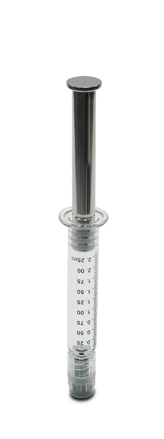 Load image into Gallery viewer, Glass Syringe-Luer lock metal Plunger And Borosilicate Glass
