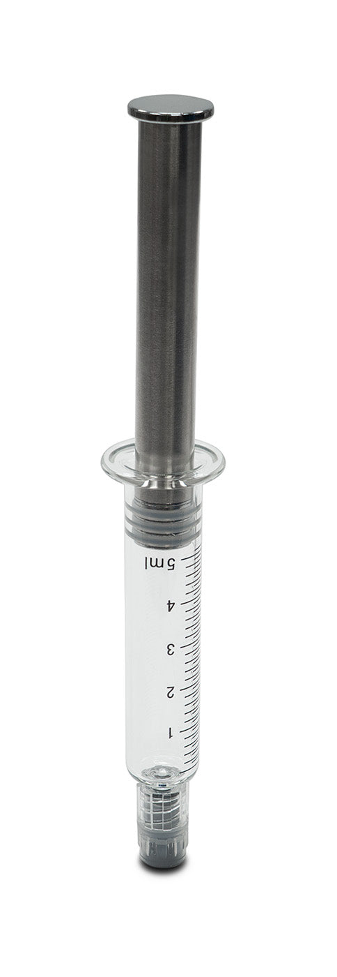 Load image into Gallery viewer, Glass Syringe-Luer lock metal Plunger And Borosilicate Glass

