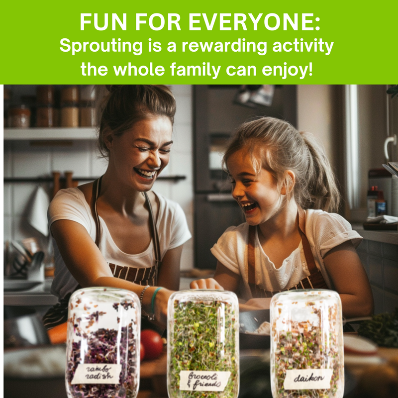 Load image into Gallery viewer, Organic 5 Variety Pack of Fresh Sprouting Seeds
