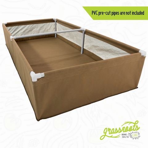 Grassroots DIY living soil fabric raised bed