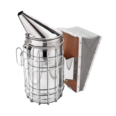 Beekeeping smoker, heat shield detail