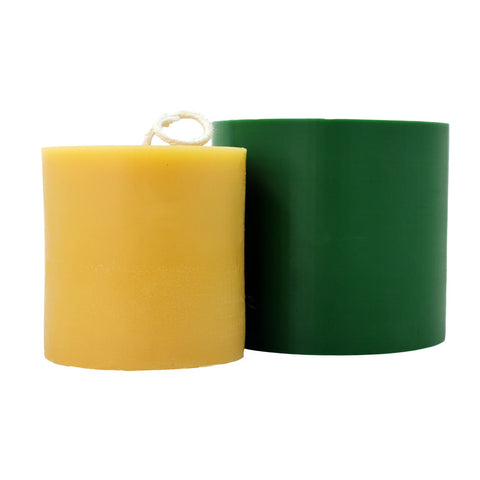Silicone smooth pillar candle mold, 3 by 3 inches.