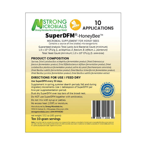 SuperDFM HoneyBee, label and product information
