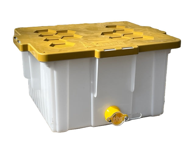 Load image into Gallery viewer, Hive Butler Swarm Saver tote with vented lid for capturing honey bee swarms.
