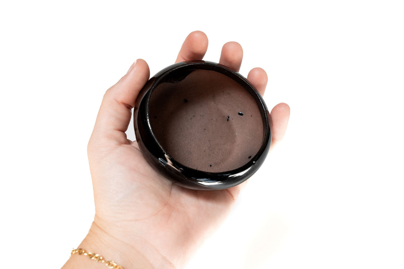 Load image into Gallery viewer, Fully Assembled Tillandsia Air Plant Dish Garden in Black Glazed Container
