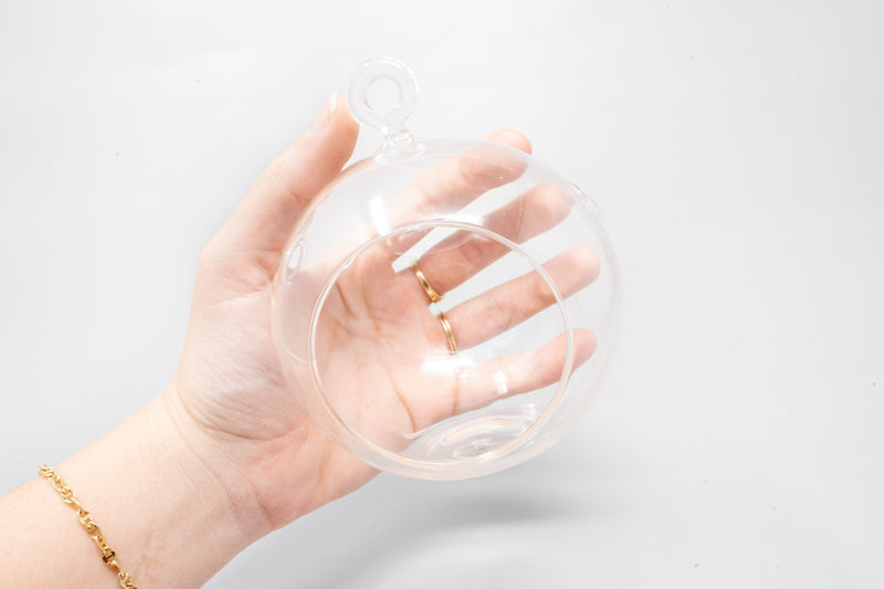 Load image into Gallery viewer, Set of 3 Stunning Hanging Glass Terrariums with Flat Bottoms
