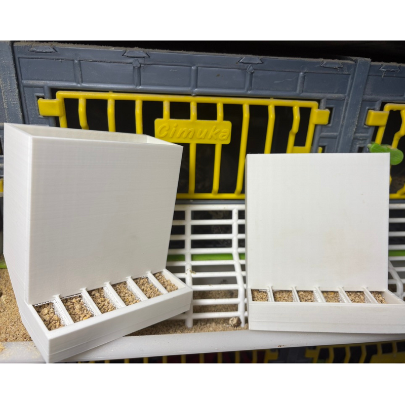 Load image into Gallery viewer, Button Quail Feeders (2), Adjustable Spill-Resistant Design Made in USA

