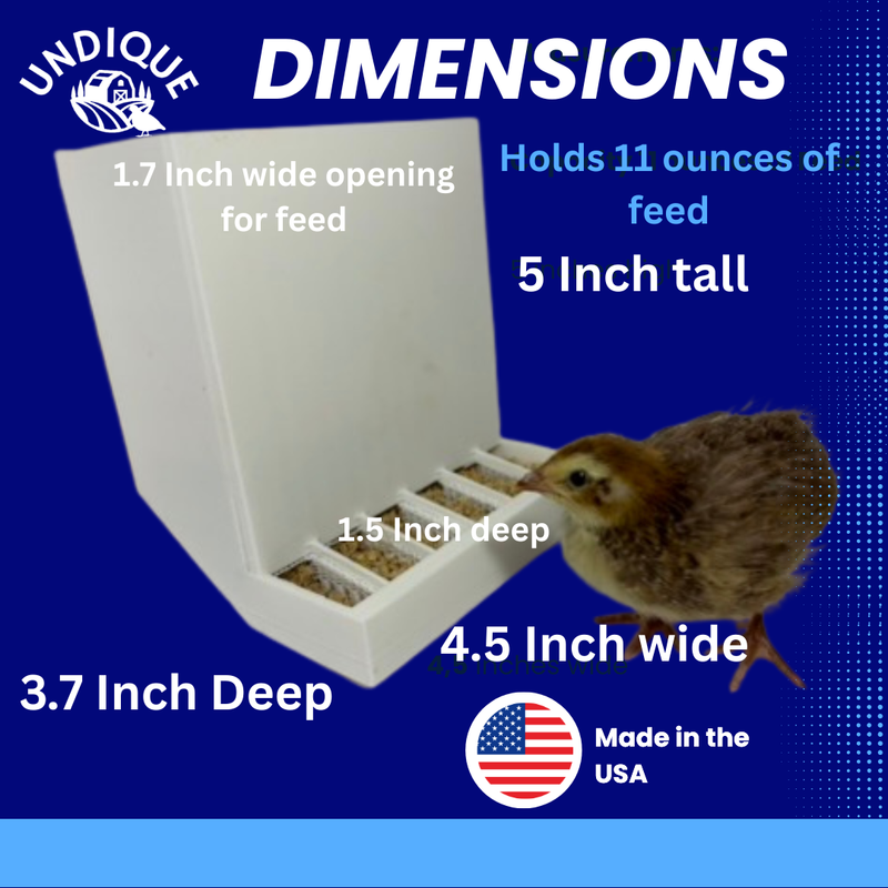 Load image into Gallery viewer, Front-Slot Quail Feeder Pair, Adjustable Spill-Resistant Design, for Hatching Time Chimuka Cage Systems, Made in USA
