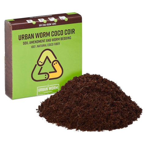 Urban Worm Coco Coir brick, front