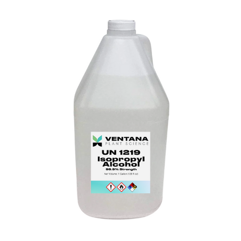 Ventana Plant Science Isopropyl Alcohol ISO 99.9% 1-Gallon *HAZ*, label and product information