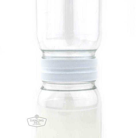 Varroa mite counter jar shaker for alcohol-wash testing of honey bee colonies.