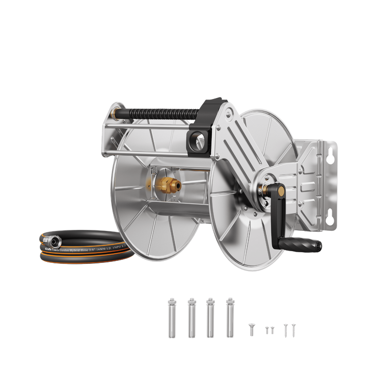 Load image into Gallery viewer, Wall Mounted Hose Reel-Stainless Steel-Heavy Duty
