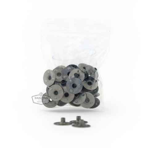 Pack of 50 metal wick holder tabs for securing candle wicks.