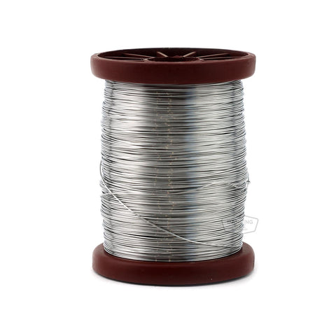 Spool of 26-gauge frame wire used for assembling beeswax foundation frames.