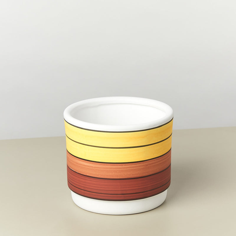 Load image into Gallery viewer, Polychrome Cylinder Pot - 5.5 Inch
