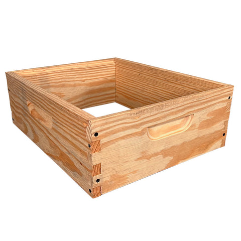 10-frame medium super box, yellow pine, no frames