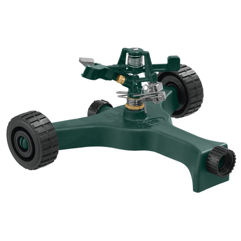 Orbit zinc impact sprinkler on plastic wheel base