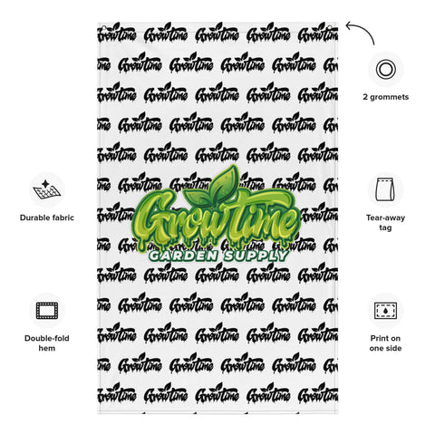 GrowTime Flag, front view, view 2