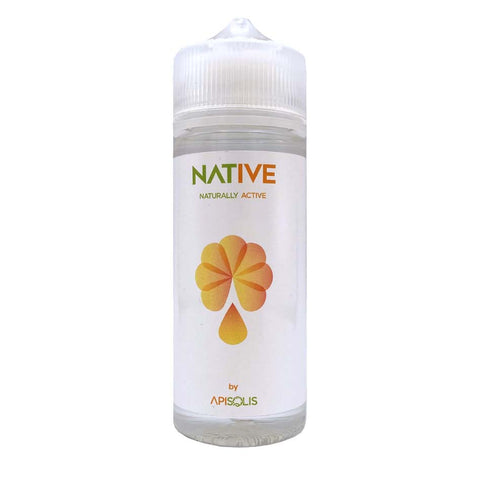 Apisolis Native liquid smoker fluid bottle, 120 milliliters, for flame-free hive smokers.