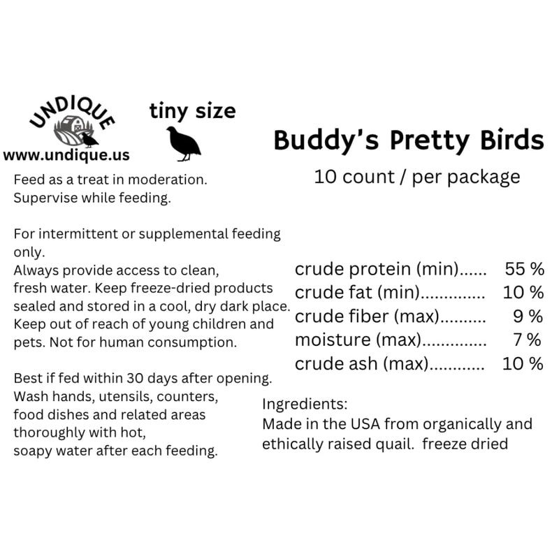 Load image into Gallery viewer, Quail Whole Chick Treats, 10 Count - Tiny, dehydrated Small Premium cat and Dog Treat
