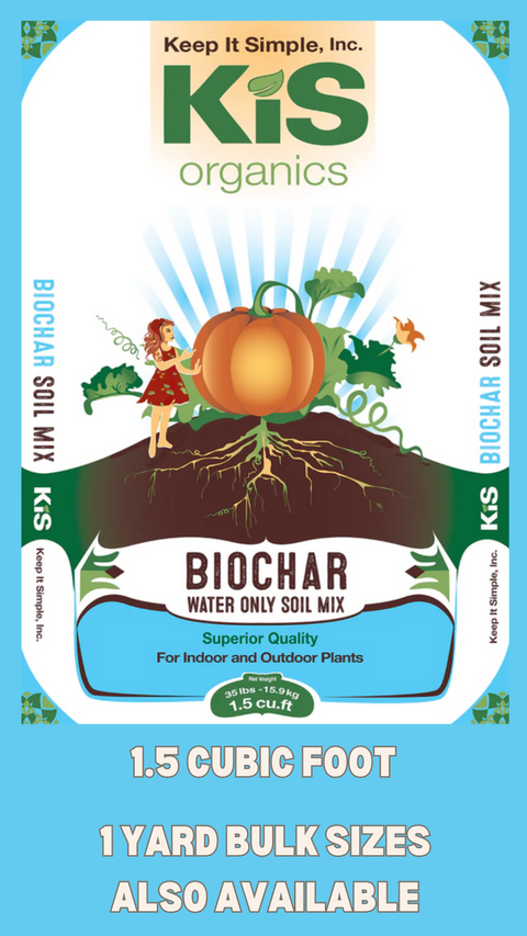 KIS Organics Biochar Soil Mix — KiS Organics living soil mix.