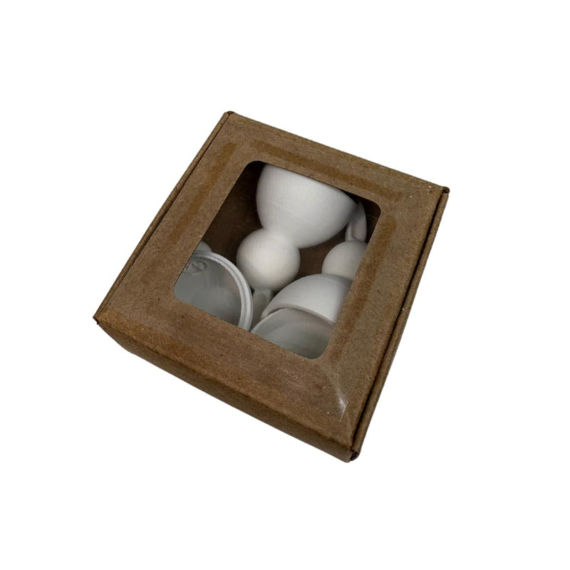Load image into Gallery viewer, Quail Egg Cup Bunny Holder, White, DIY Paintable 2-Pack - Easter Decor Egg Holder for Spring Home Decor
