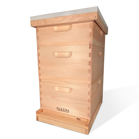 Eli and Ezra 10-frame beehive kit, 2 deep 1 medium, front