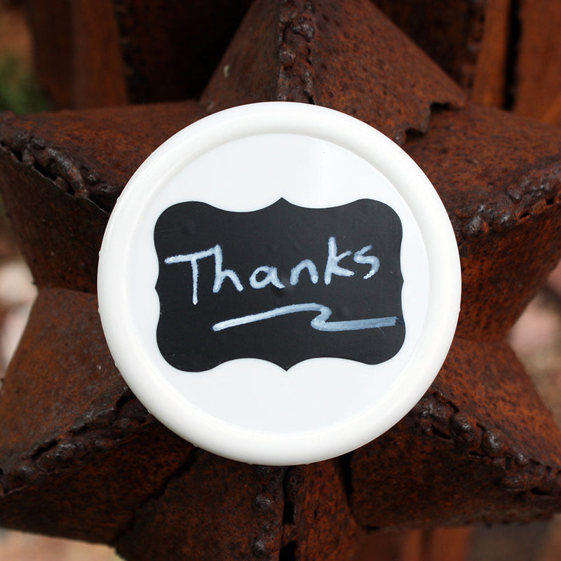 Load image into Gallery viewer, Vinyl Chalkboard Labels Stickers 48 Pack, label and product information
