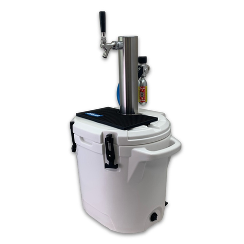 ColdOne Pro portable kegerator with 2-gallon capacity for chilled drinks.