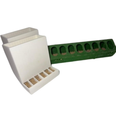 Button Quail Feeders (2), Adjustable Spill-Resistant Design Made in USA, additional product view 2