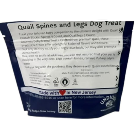 Organically Fed Quail Crunch Sticks and Legs - Healthy and Delicious Treat for Pets, additional product view 2
