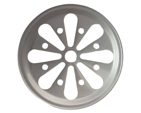 Daisy cut stainless steel lid inserts, 10-pack