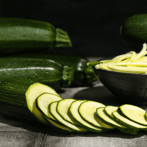 Dark Green Zucchini Summer Squash seeds package, 25 count, GrowTime Garden Supply