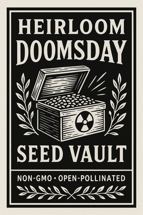 Heirloom Doomsday Seed Vault package, 20 varieties, GrowTime Garden Supply