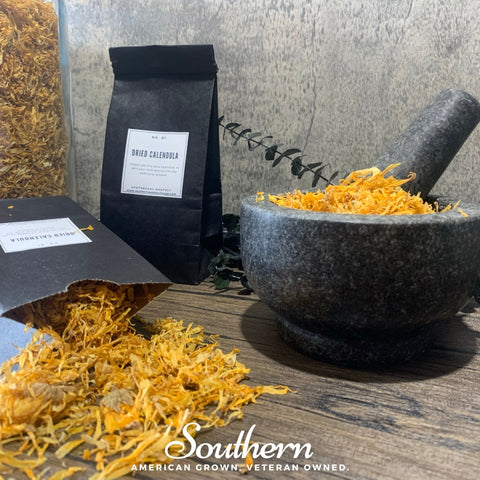 Dried calendula petals, 2 cups, packaging