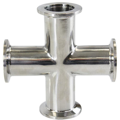 KF-25 cross, 4-way vacuum splitter