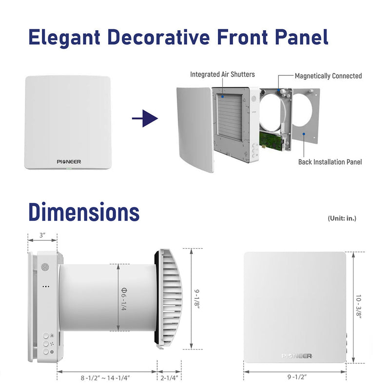 Load image into Gallery viewer, Pioneer® ECOasis 50 Ductless Wall-Mounted Single-Room Wi-Fi Energy Recovery Ventilator
