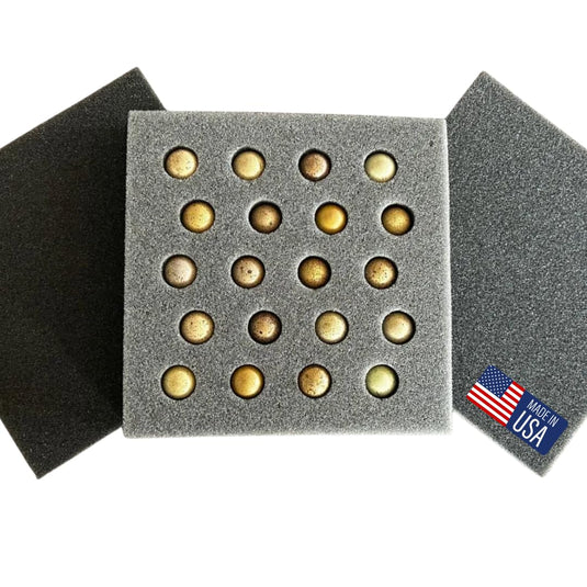 Button Quail Egg Foam Shipper 20 Hole Sets - Safe Egg Transport for Button Quail Eggs (5 Count)