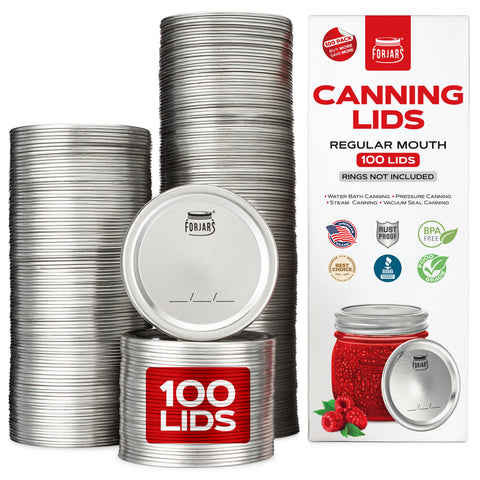 100 regular mouth canning lids