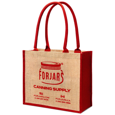 Reusable burlap tote bags